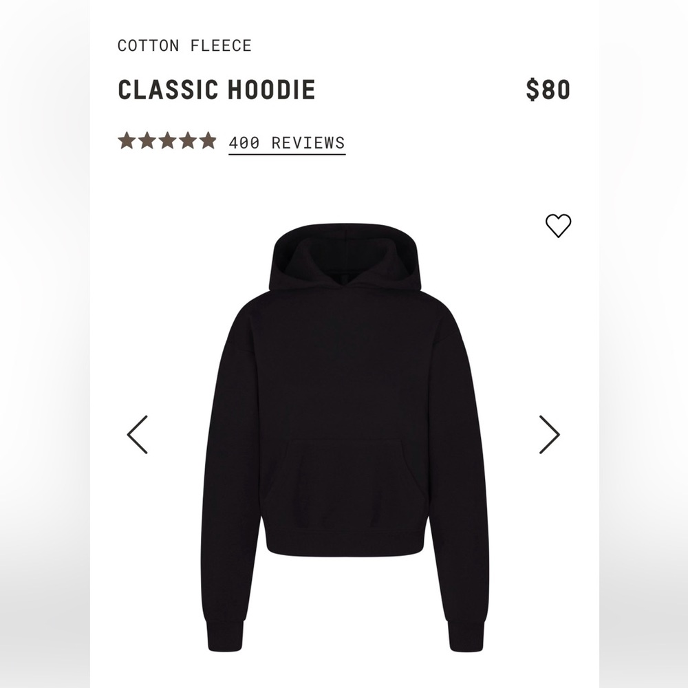 SKIMS cotton fleece hoodie